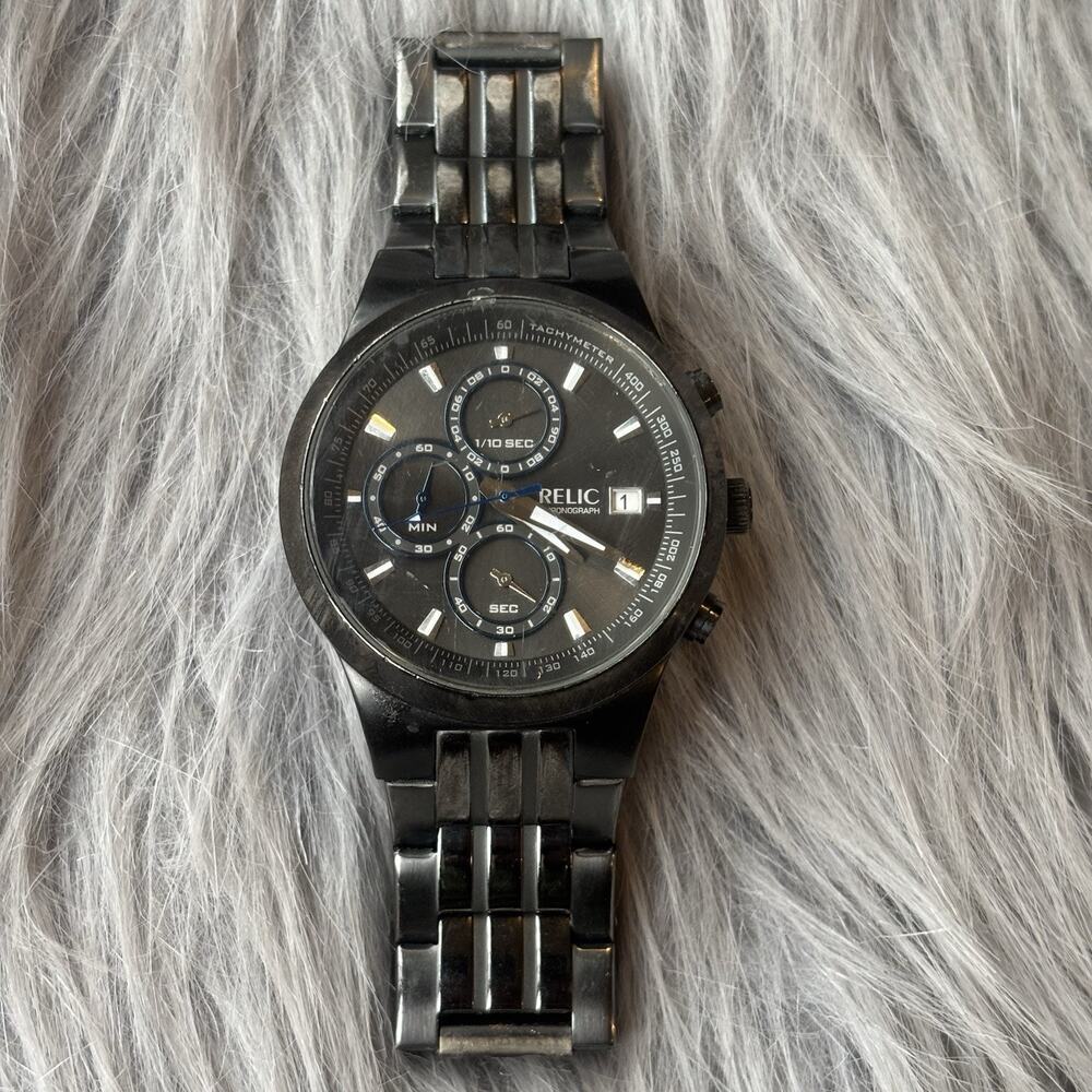 RELIC WRIST WATCH CHRONOGRAPH STOPWATCH WATER RESISTANT MEN'S ZR66004
